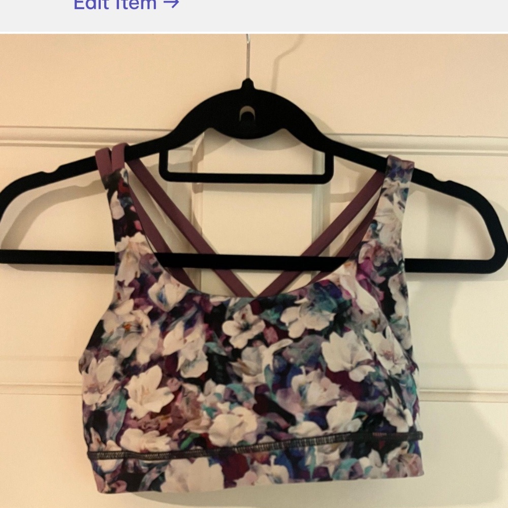 Lululemon flower sports bra